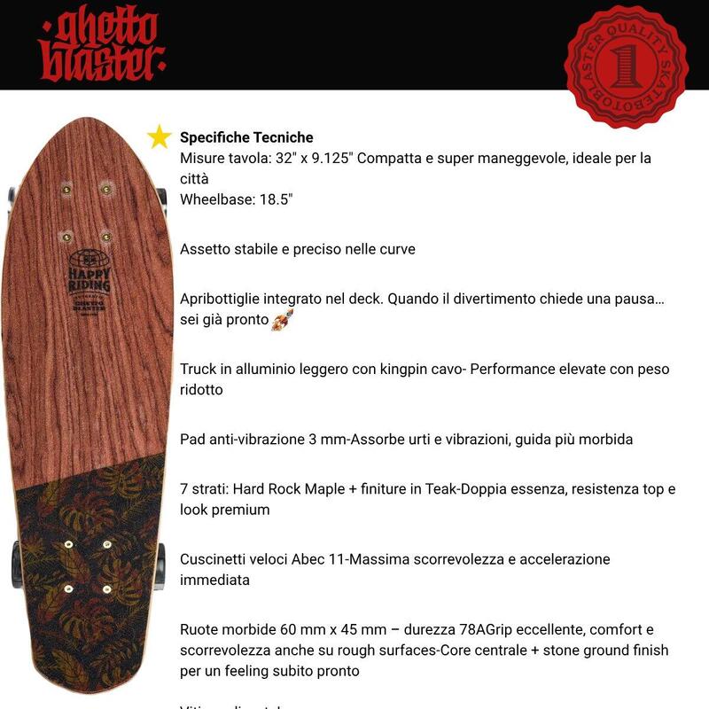 Cruiser Tiki Totem Mogano 32"