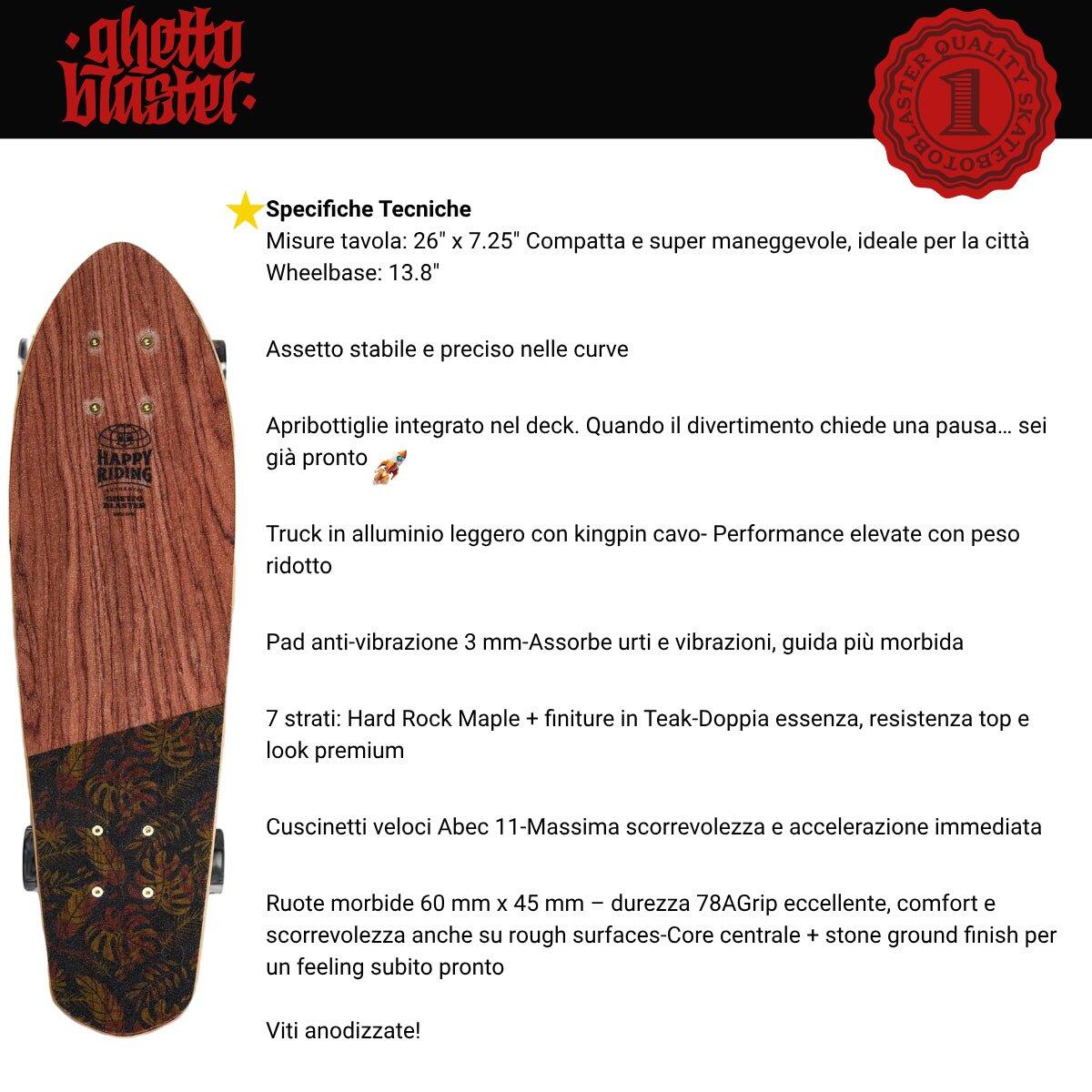 Skateboard Cruiser Ghettoblaster Mogano Tki Totem 26" -7,25" 4/7