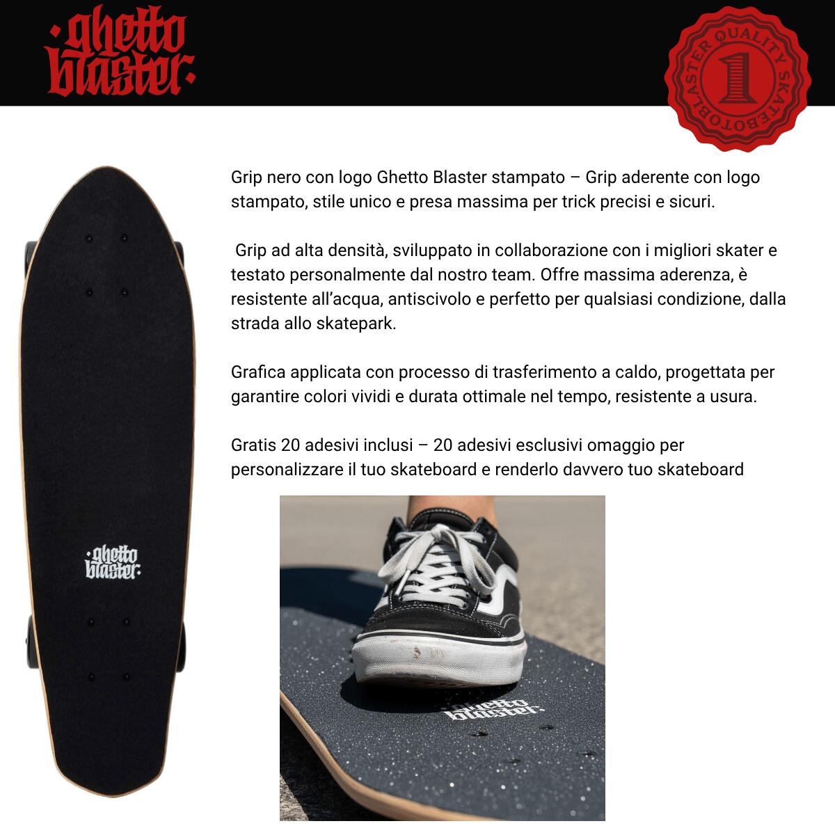 Skateboard Ghettoblaster Cruiser Flamme 28.0" 4/7