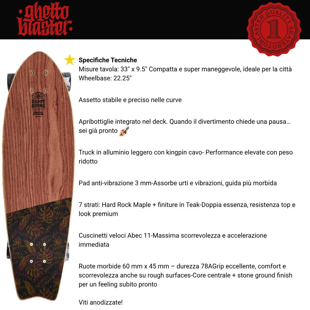 Cruiser Mid Fishtail Tiki Totem 33" 4/8