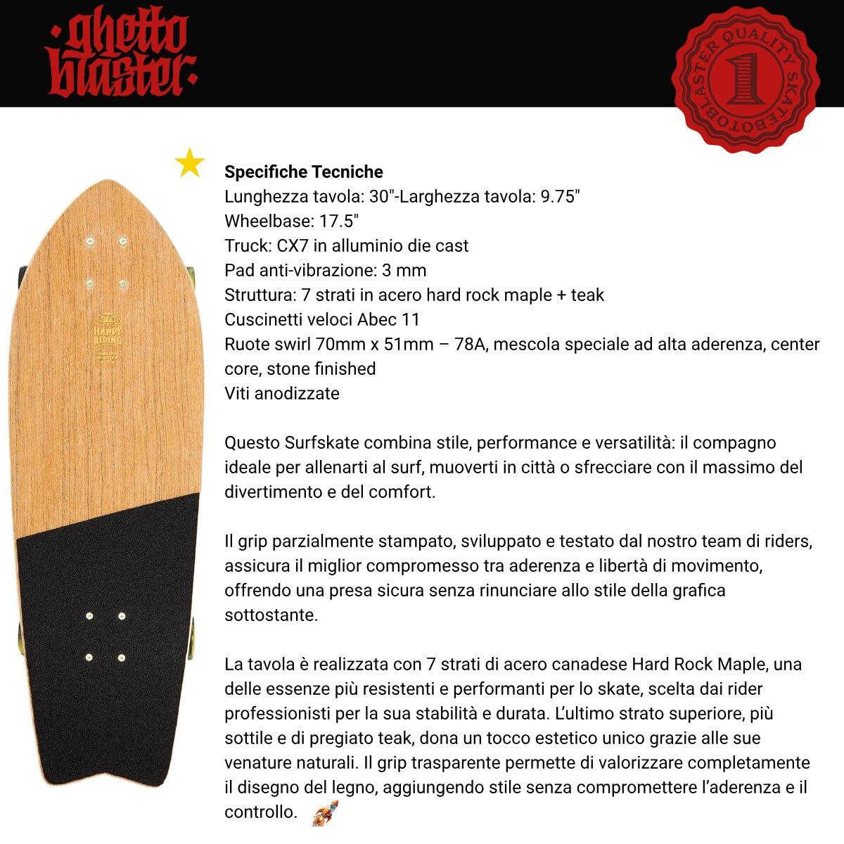 Surfskate Fishtail Snake 30" x 9,75" 4/7
