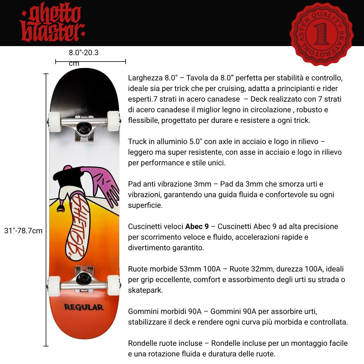 Skate per iniziare Push Regular 8.0" 3/8