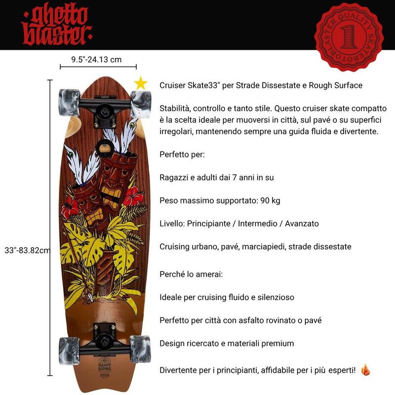 Cruiser Mid Coada de Pește Tiki Totem 33"