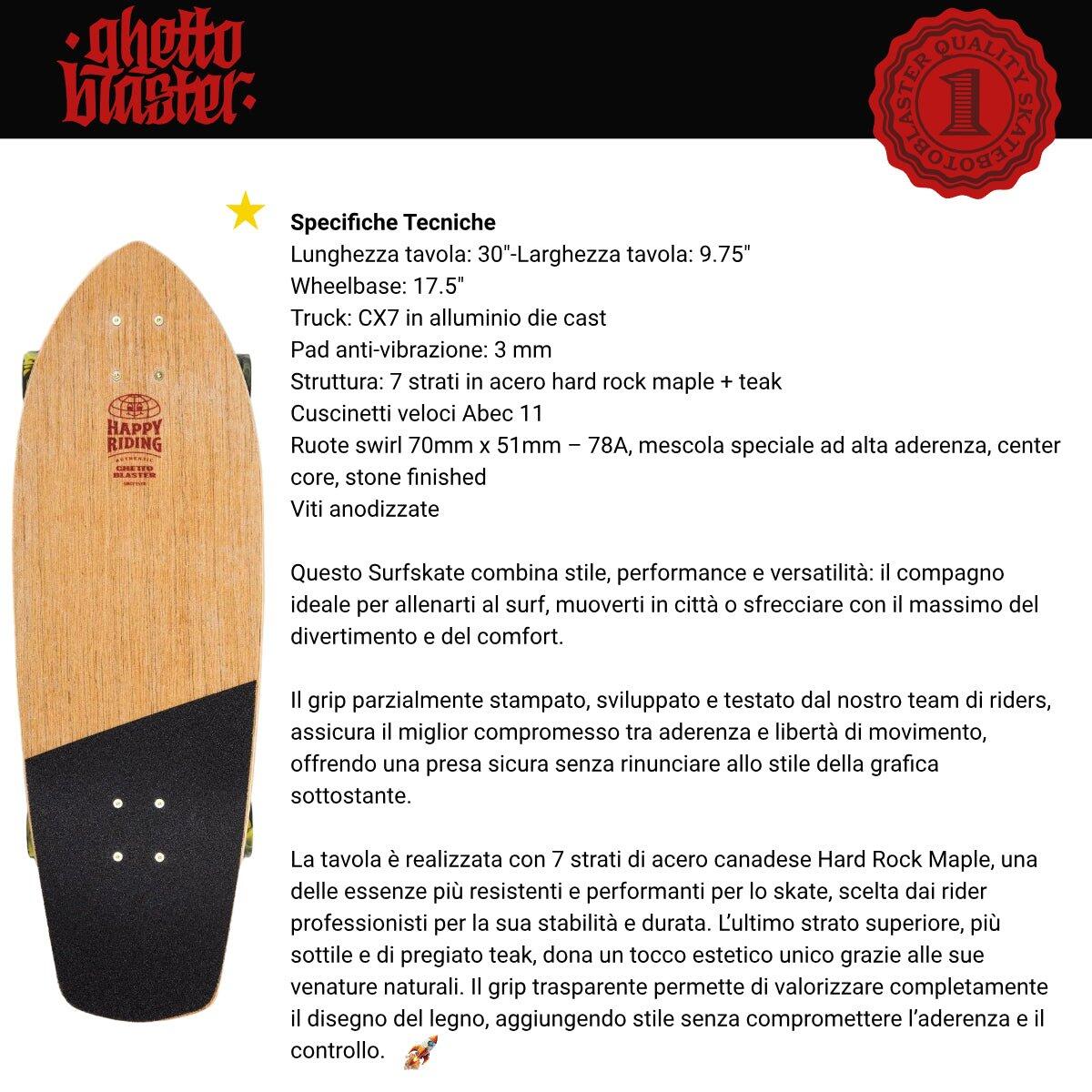 Surfskate Krokodyl 30"x 9,75" 4/7