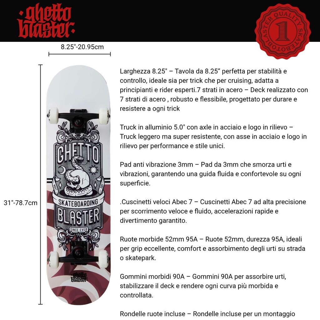 Ghettoblaster 8.25" Multi Starter Skateboard