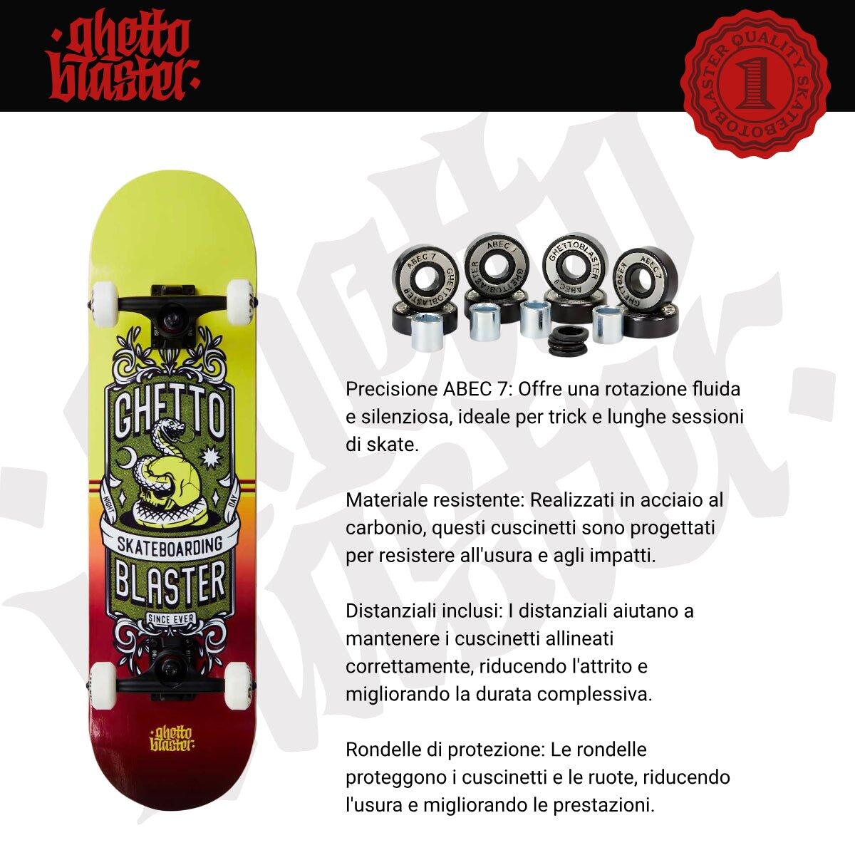 Wrotka do rozpoczęcia Skull czerwono-żółta 8.0" 6/7