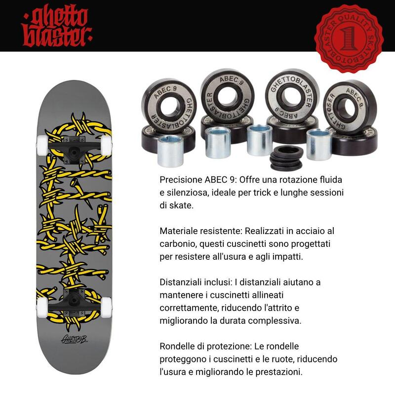 Skate pentru început Barbed Wire Gri 7.87"