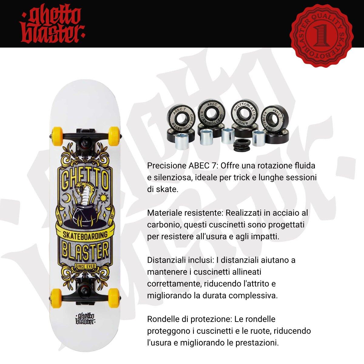 Skate per iniziare Kobra yellow 8.0" 6/8