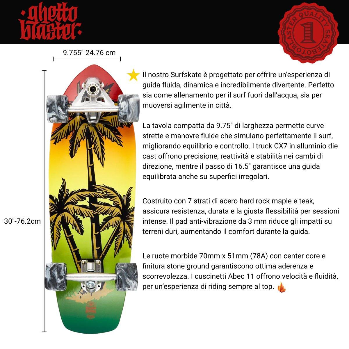 Surfskate Palm Sand 30" x 9.75" 3/7