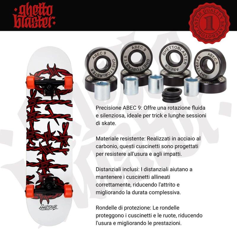 Skate pentru început Barbed Wire Roșu 8.0" - 8.25"