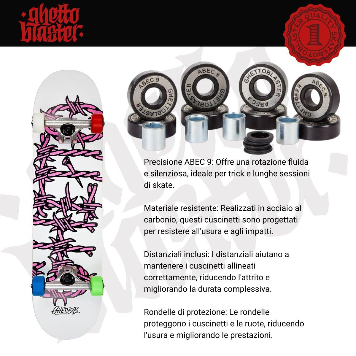 Skateboard completo per iniziare Barbed Wire Pink 8.125" 6/7