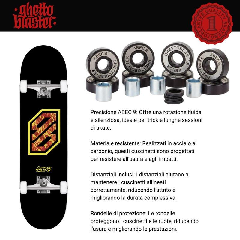 Skate pentru început Flame Yellow 8.125"