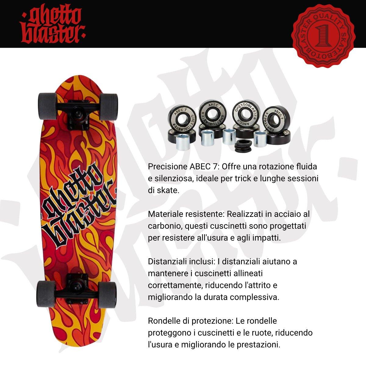 Skateboard Ghettoblaster Cruiser Flamme 28.0" 6/7