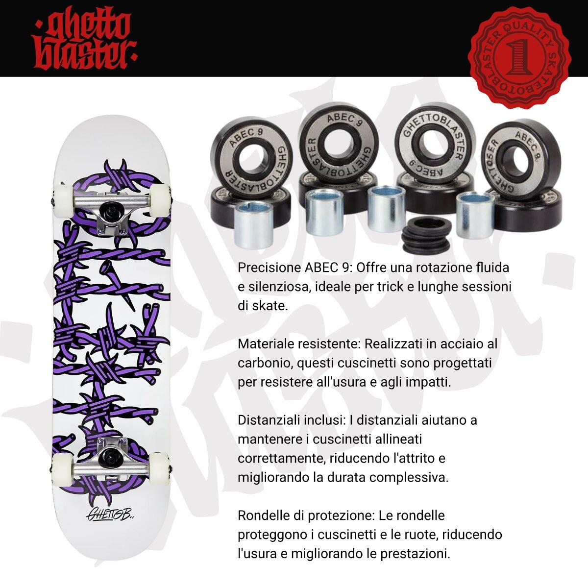 Skateboard completo per iniziare Barbed Wire Purple 8.25" 6/7