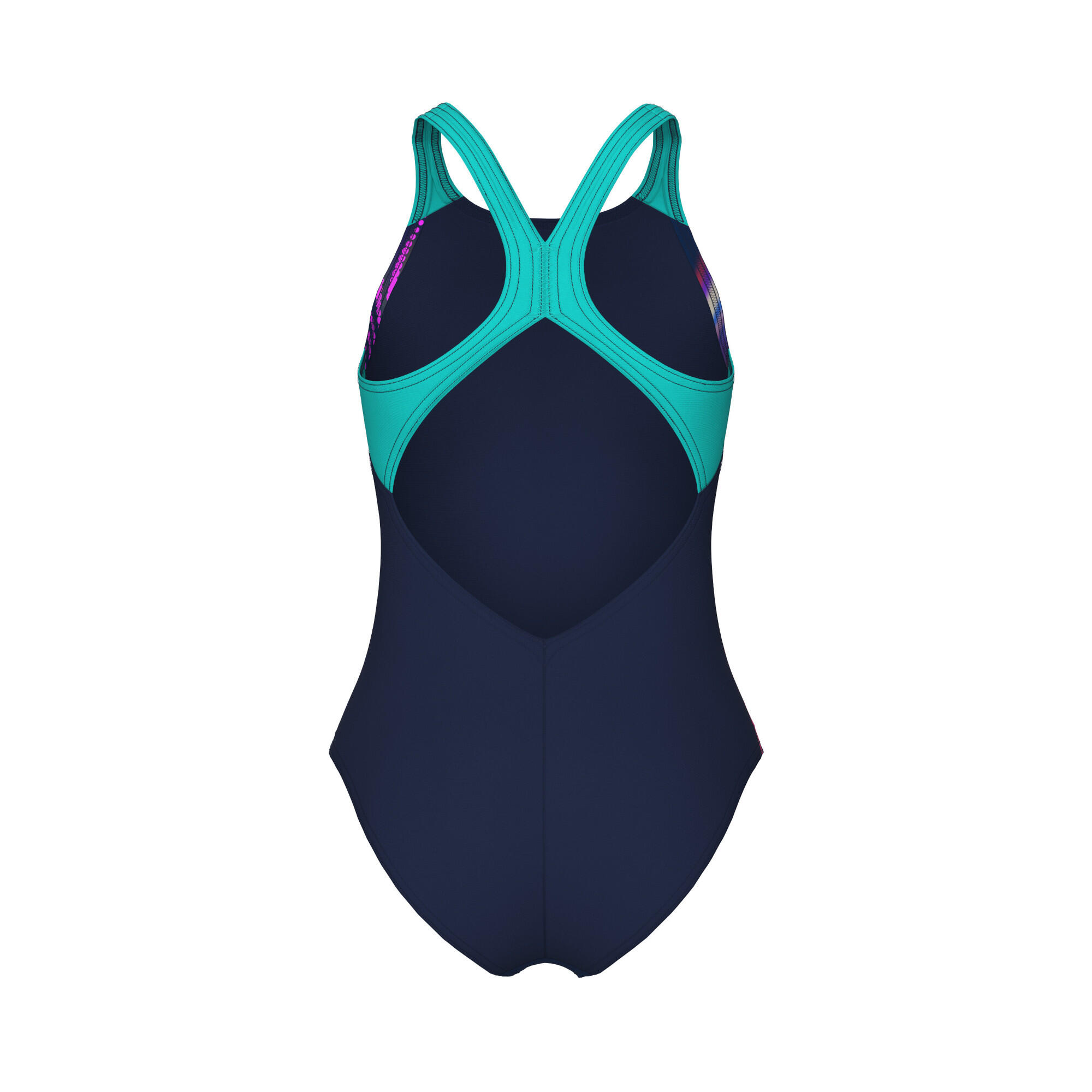 Arena Mädchen Badeanzug Lit Logo Swimsuit V Back 010690 4/5