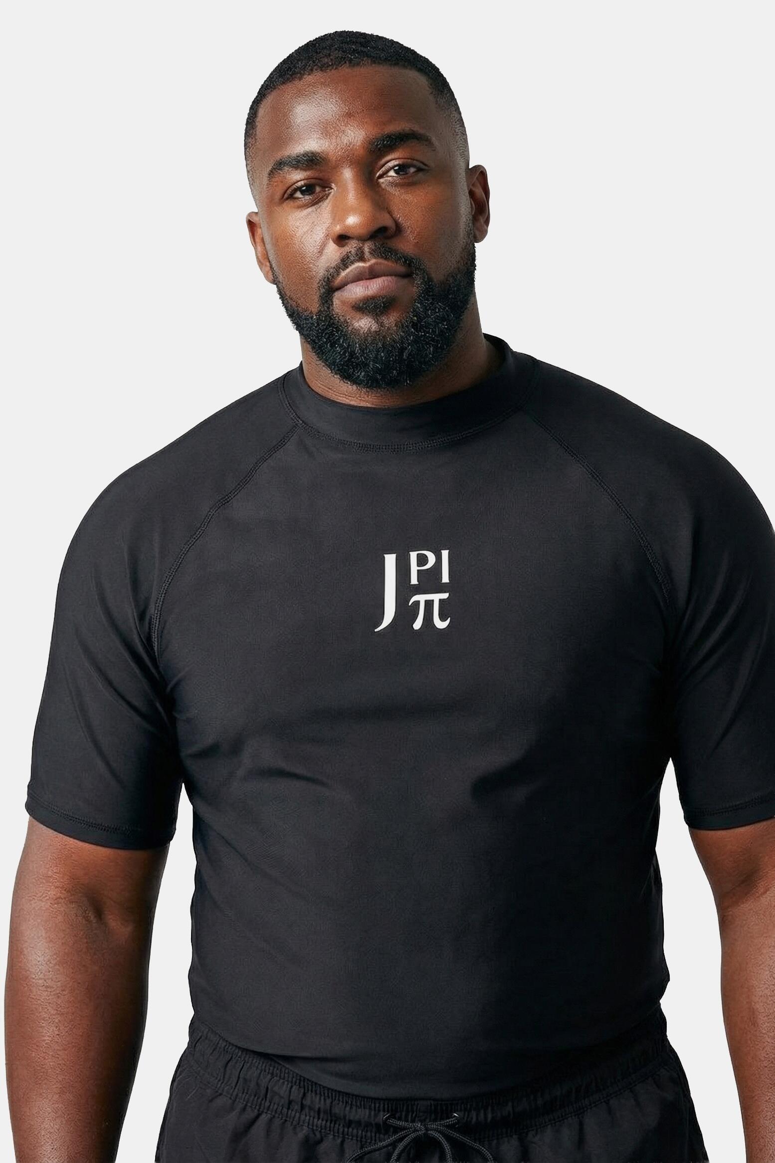 Heren Zwemmersshirt korte mouwen opstaande kraag UV-bescherming 3/7