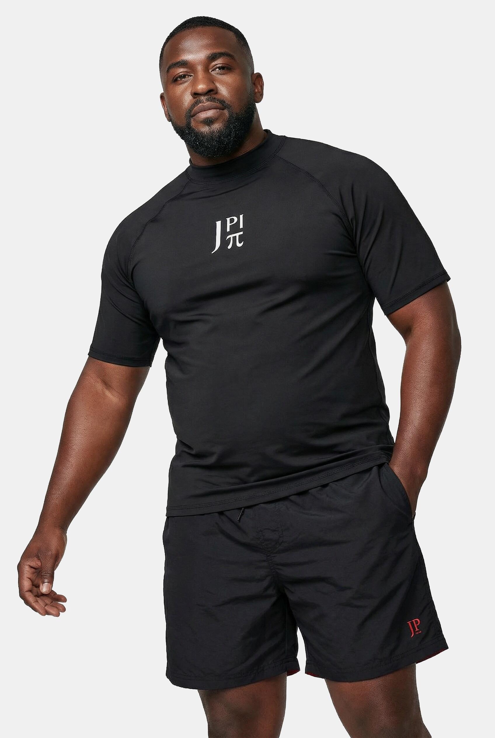 Heren Zwemmersshirt korte mouwen opstaande kraag UV-bescherming 2/7