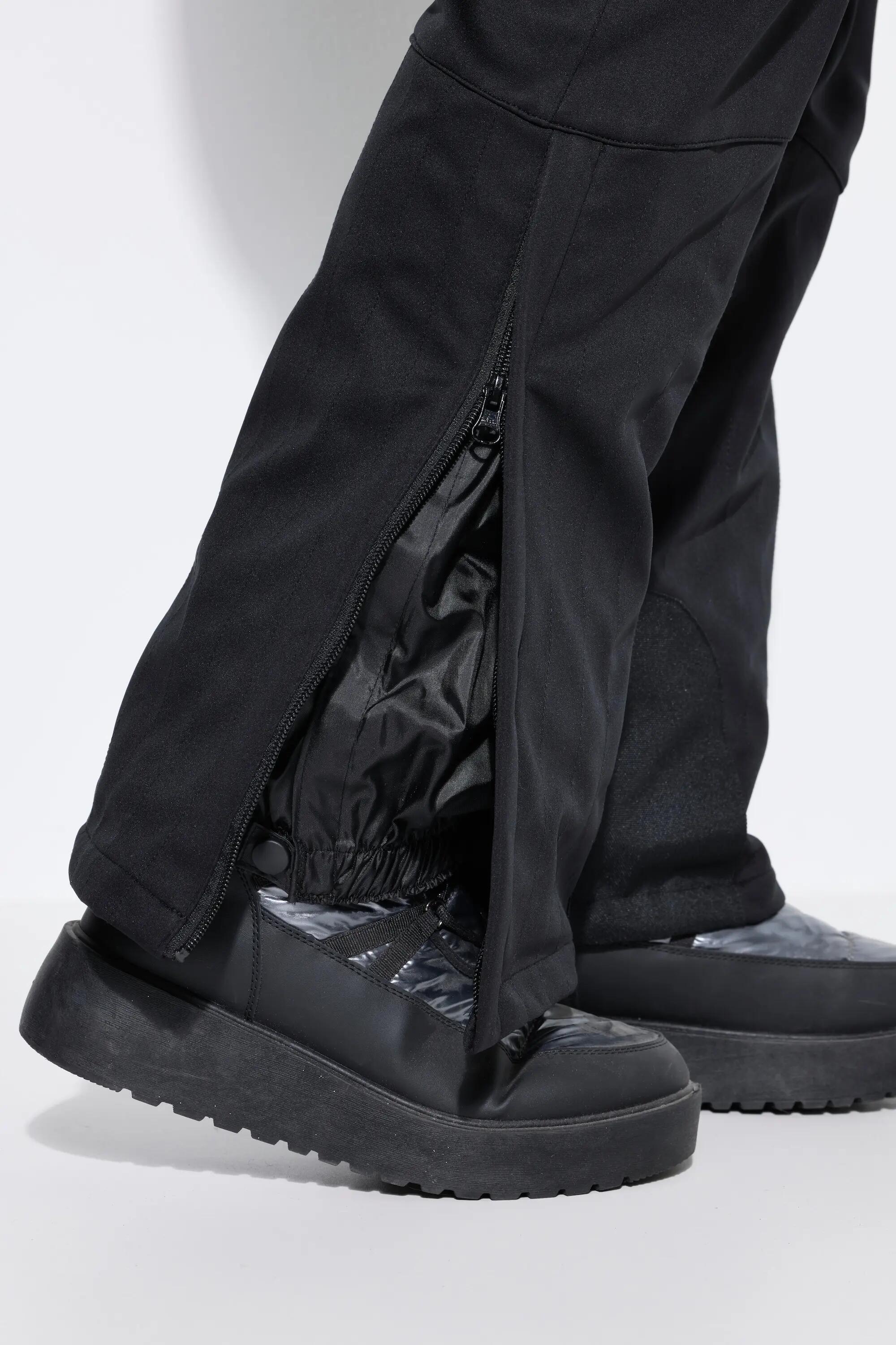 Damen Softshellhose wasserabweisend Klettriegel Schneefang 4/11