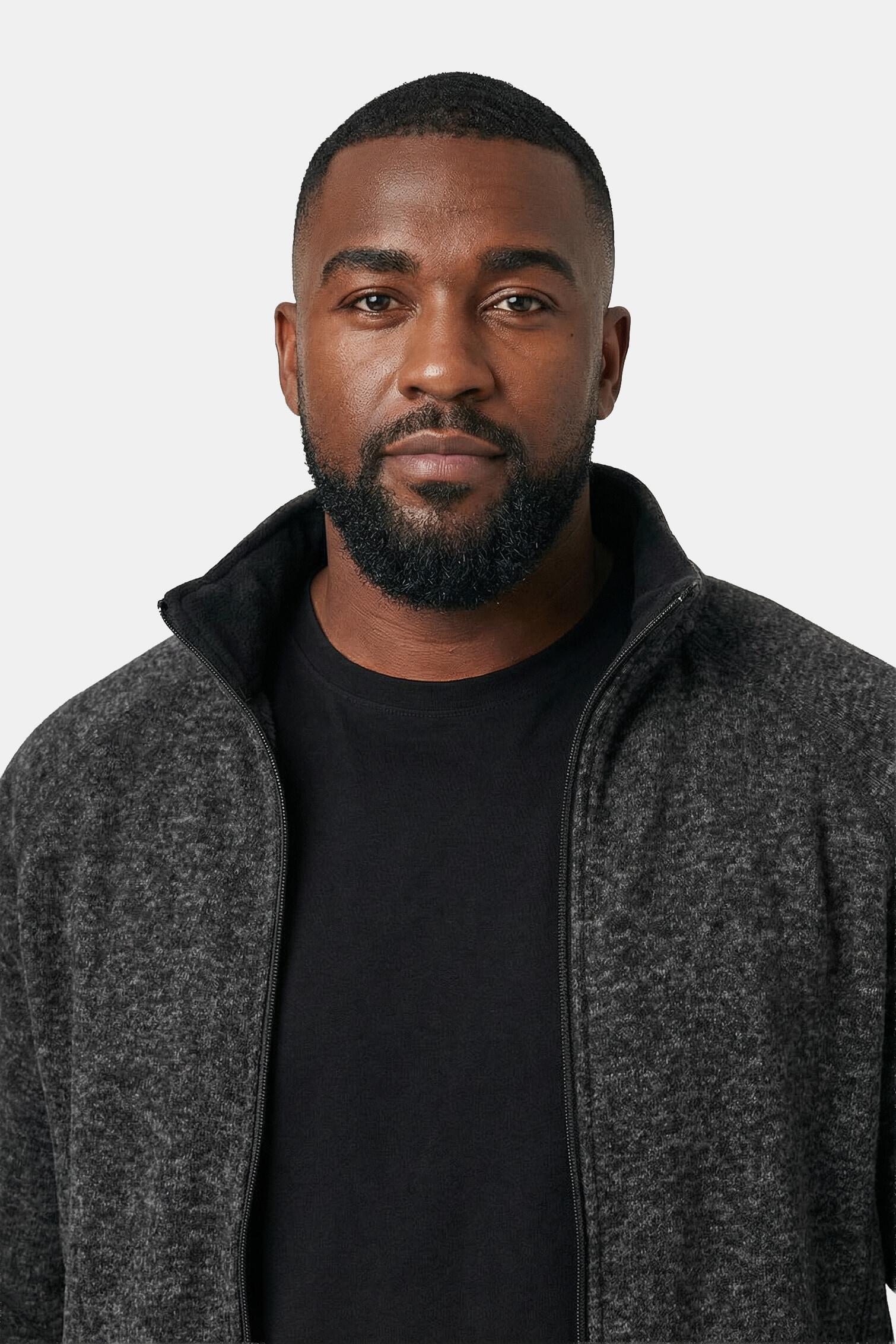Herren Strickfleece-Jacke 3/7
