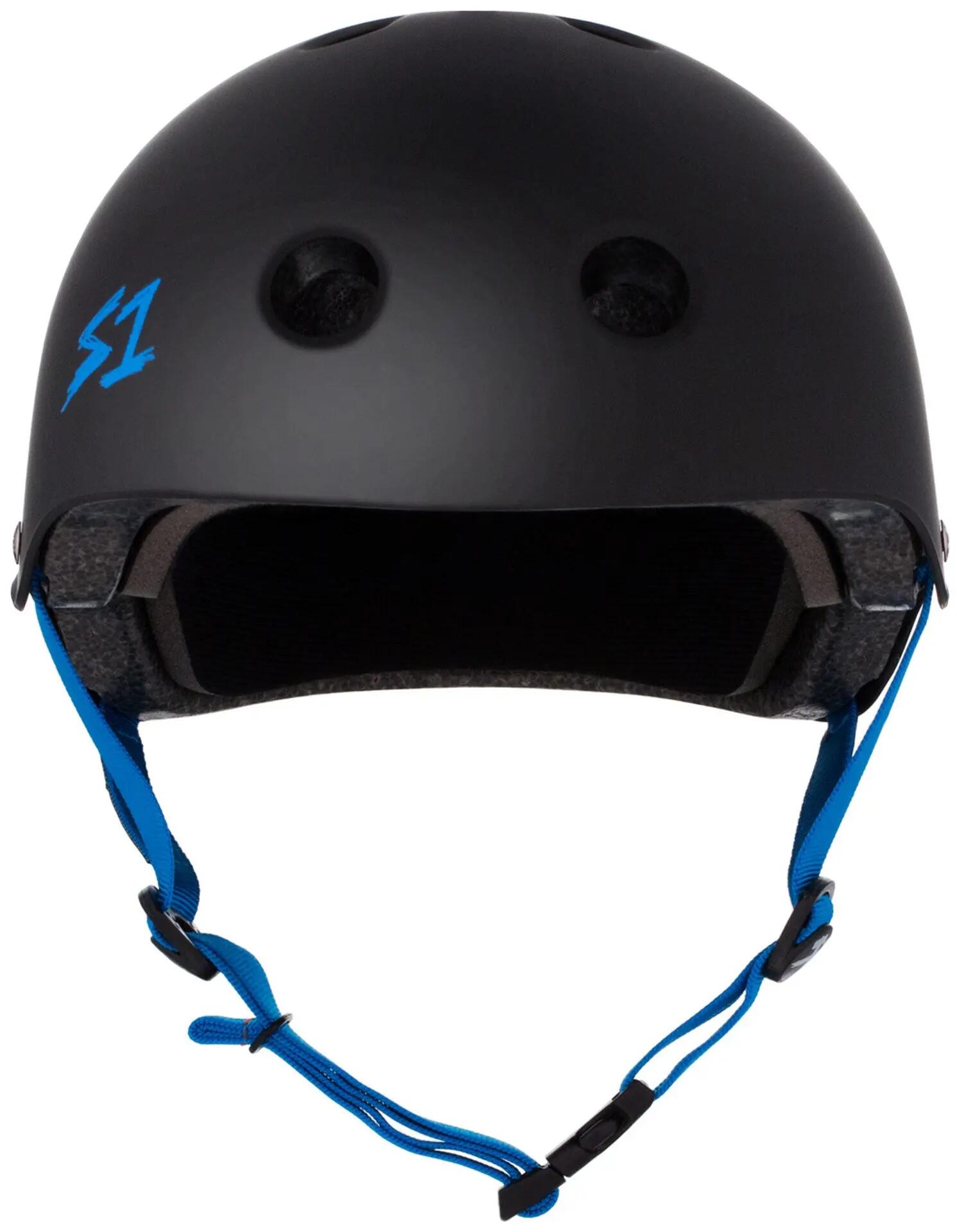 S-ONE Casque LIFER Noir Mat Strap Cyan- Taille S 3/6