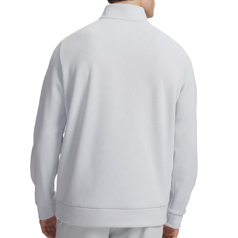 Felpa Uomo Under Armour in Pile con Zip 1/4 Grigio Chiaro 1373358 2/5