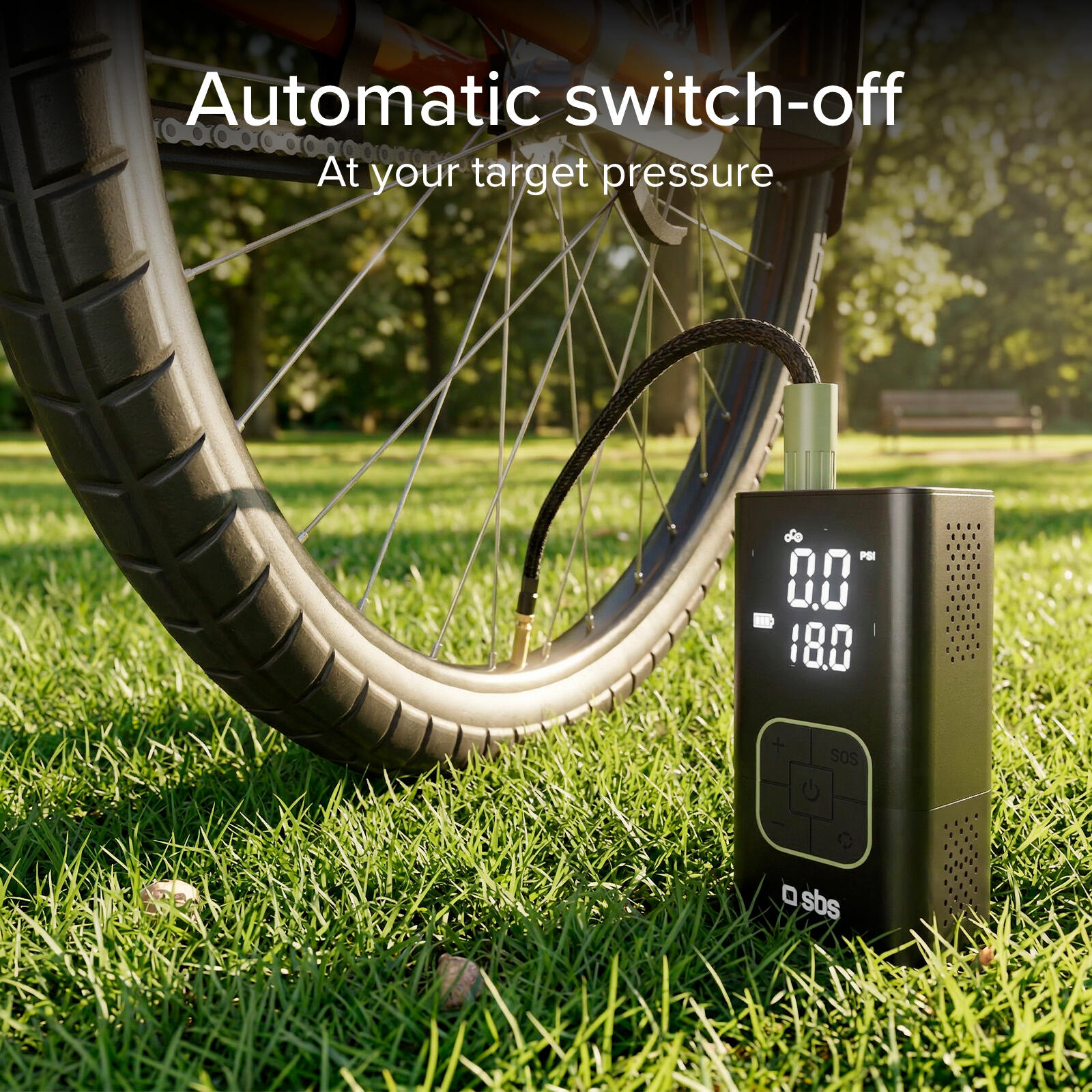 Compresseur portable 3600 mAh avec torche LED intégrée 7/7