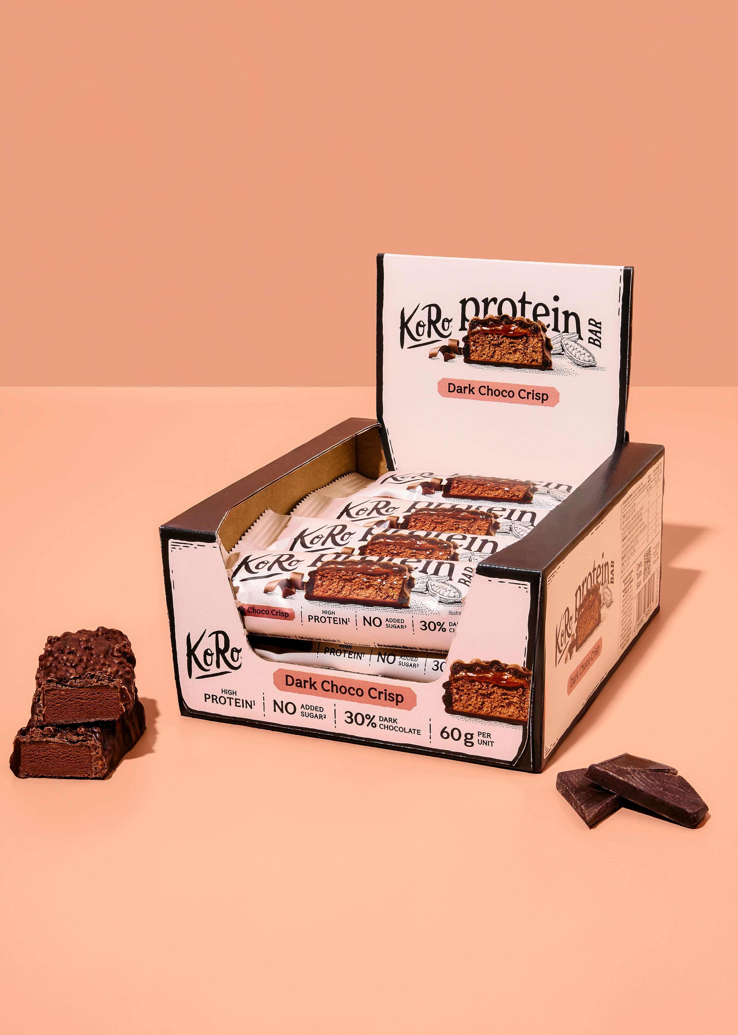 Barretta proteica crunchy al cioccolato fondente | 12 x 60 g 2/7