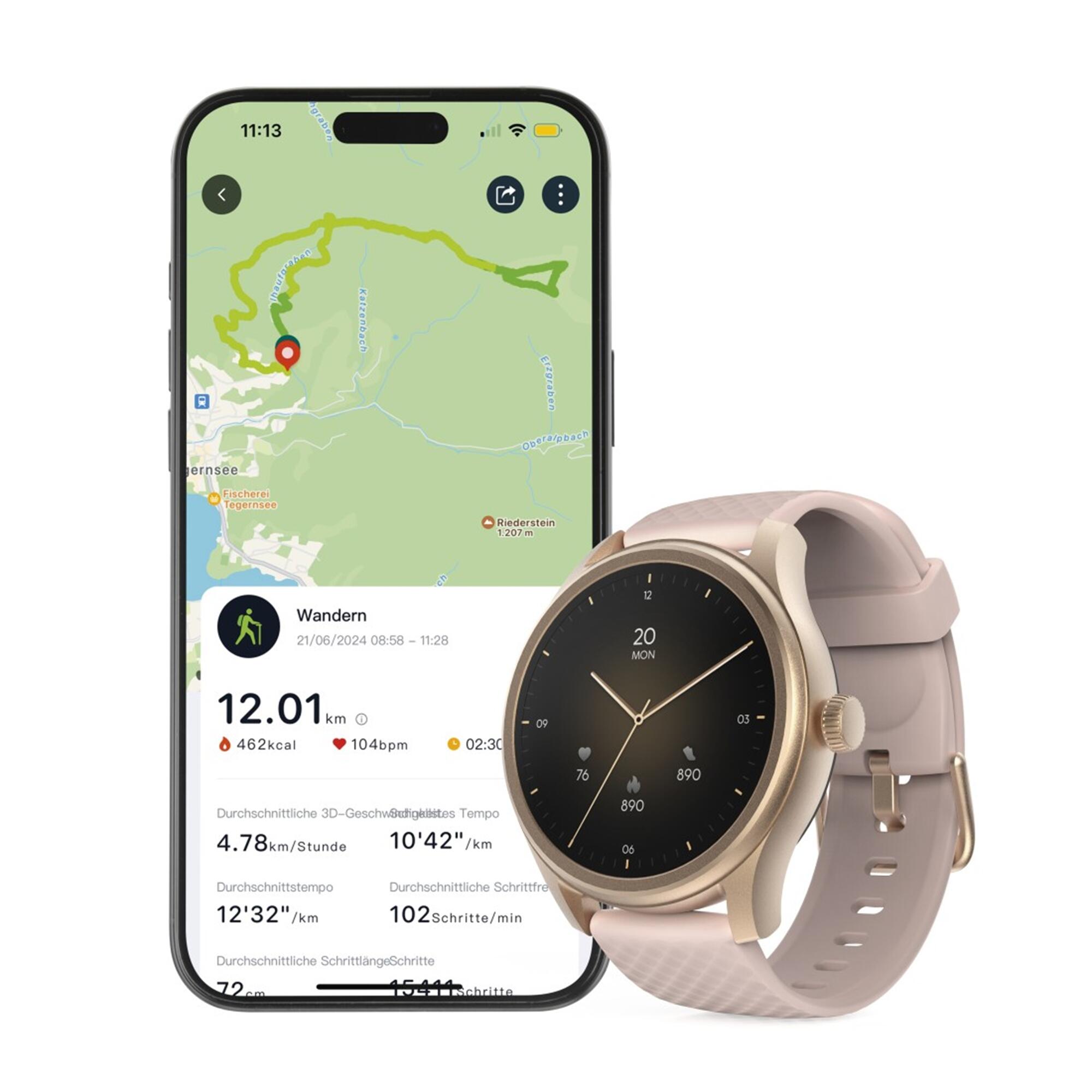 HAMA Smartwatch 5010 Refurbished, Telefonfunktion, IP68, 46mm, Ros 7/7