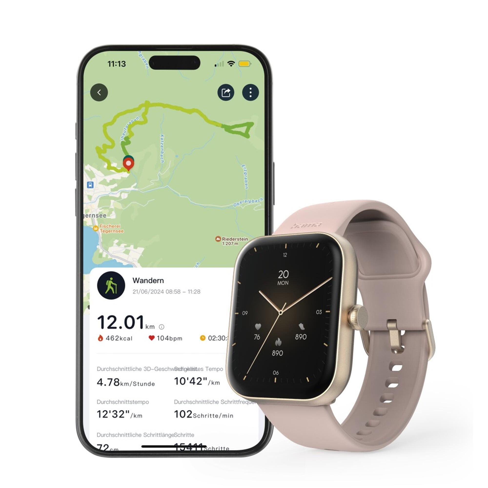 HAMA Smartwatch 5000 Refurbished, Telefonfunktion, IP68, 47mm, Ros 7/7