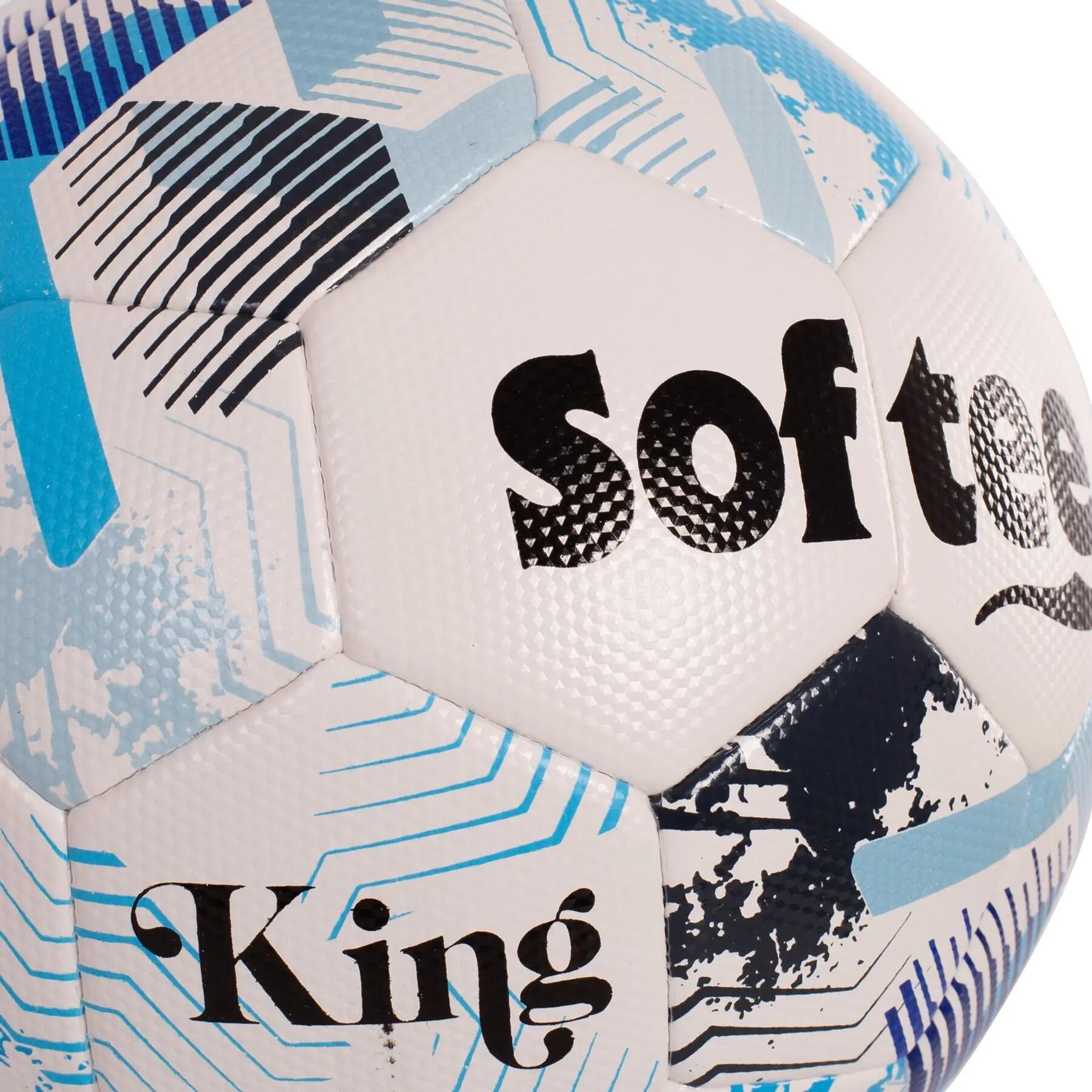 Fußball Softee King Weiß/Blau 3/3