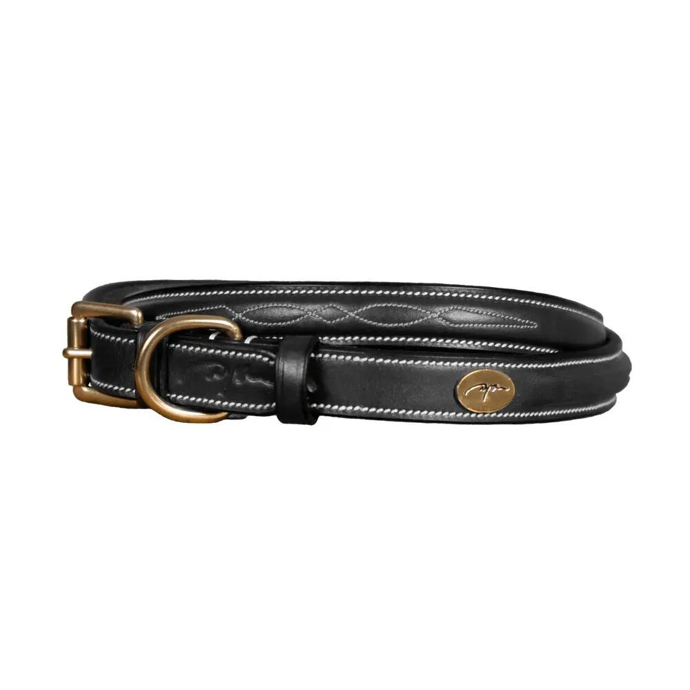 Dog collar with decorative stitching Dy'on