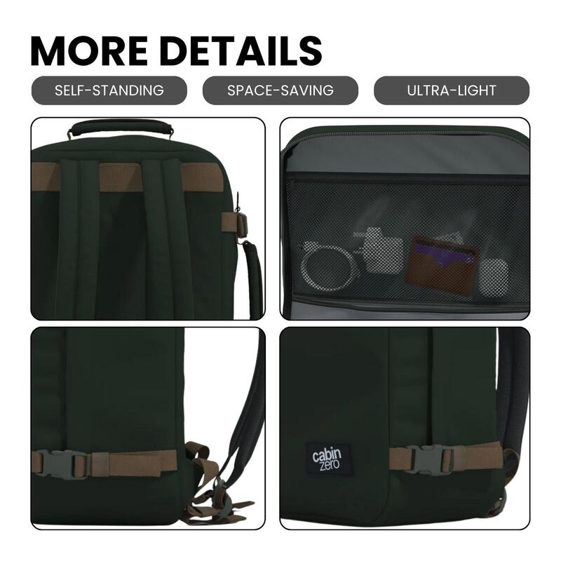 Rucsac CABINZERO Classic 28L, Verde Inchis, Unisex