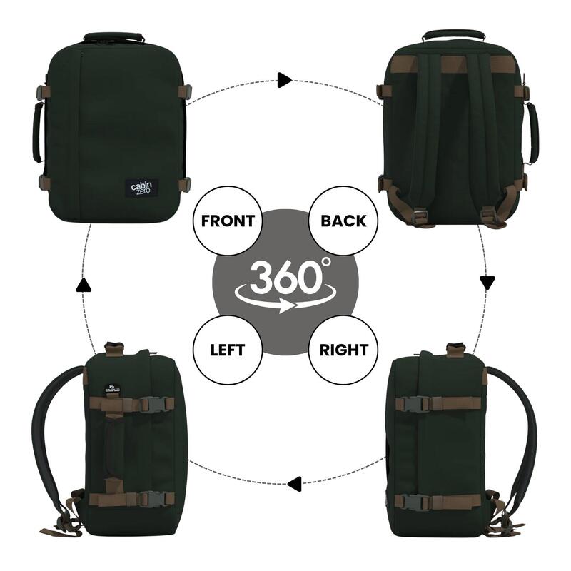 Rucsac CABINZERO Classic 28L, Verde Inchis, Unisex