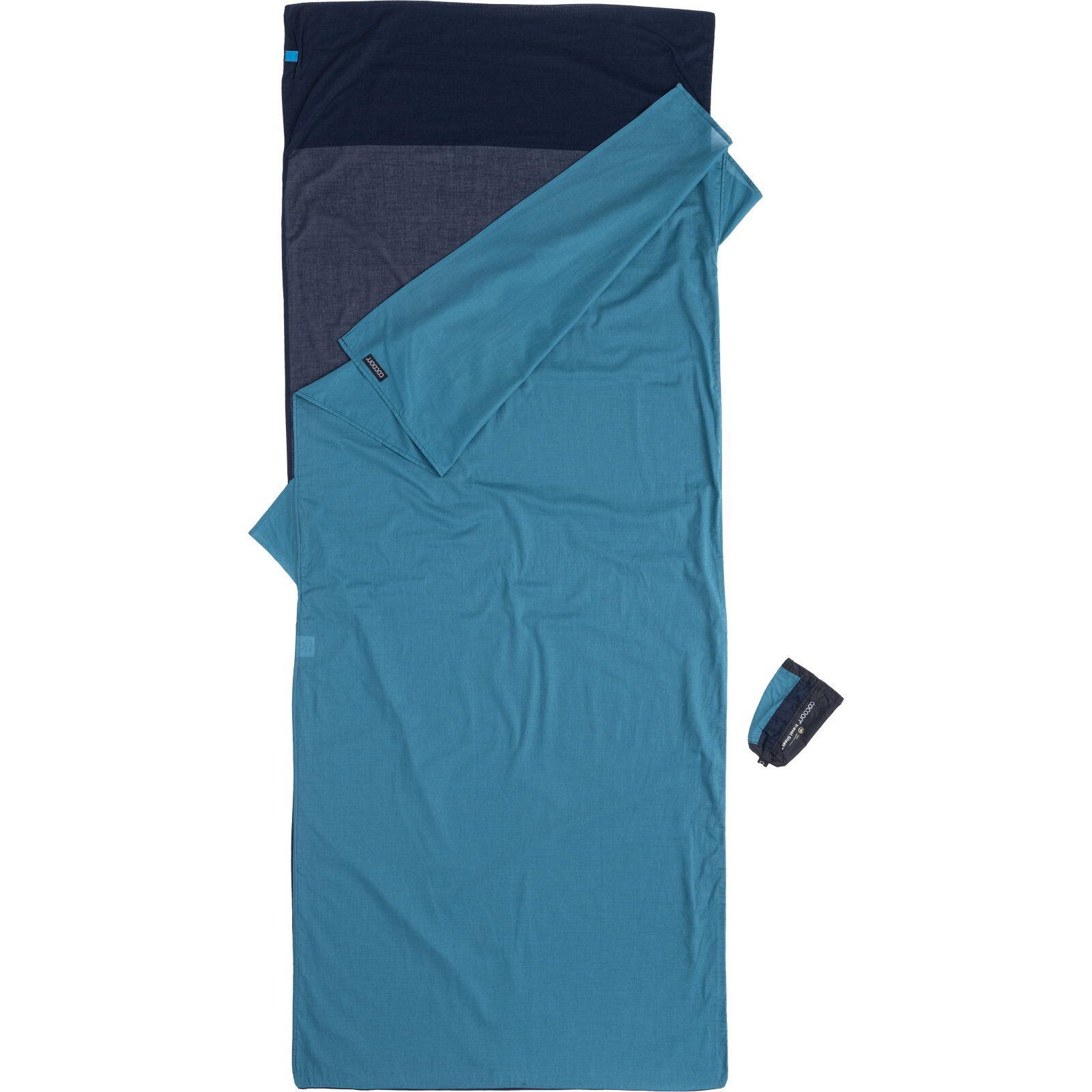 Hütten-Schlafsack Egyptian Cotton TravelSheet tuareg-laguna blue 2/7
