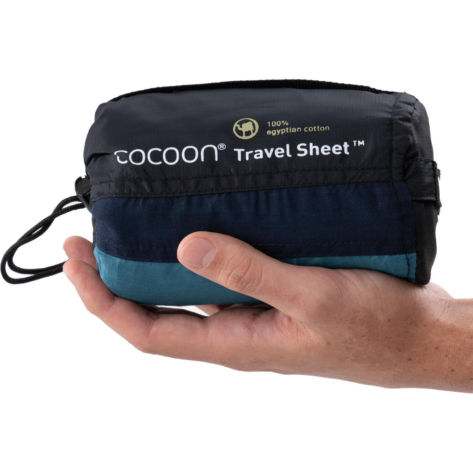 Hütten-Schlafsack Egyptian Cotton TravelSheet tuareg-laguna blue 6/7