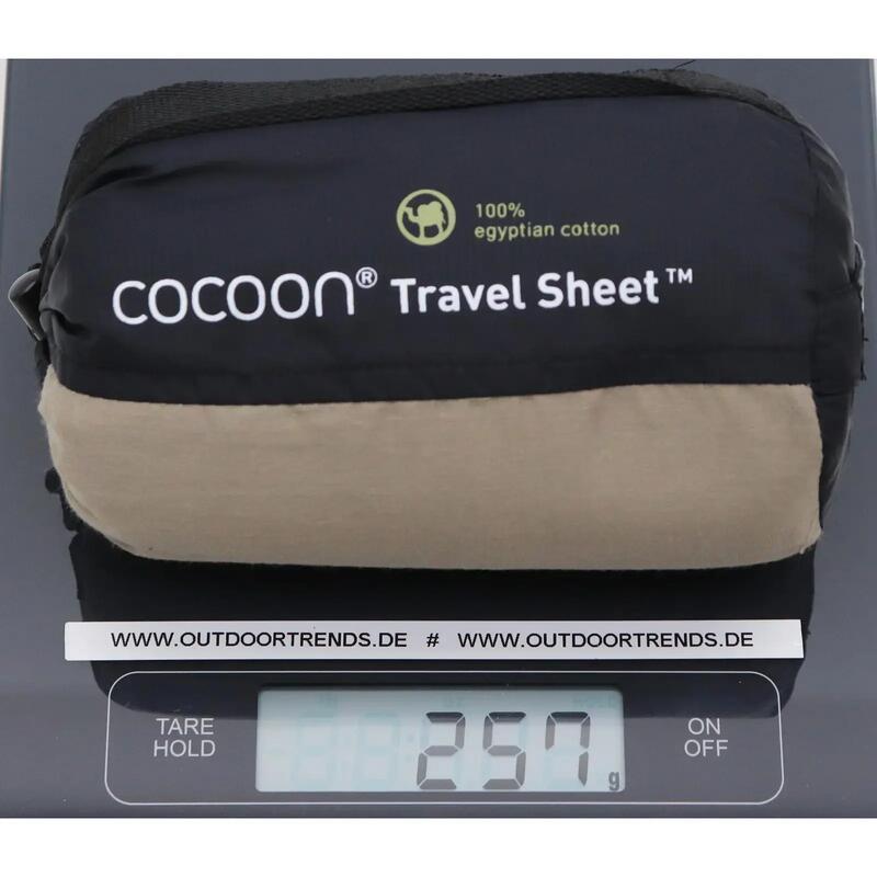 Wkładka do śpiwora Cocoon TravelSheet - Egyptian Cotton - khaki
