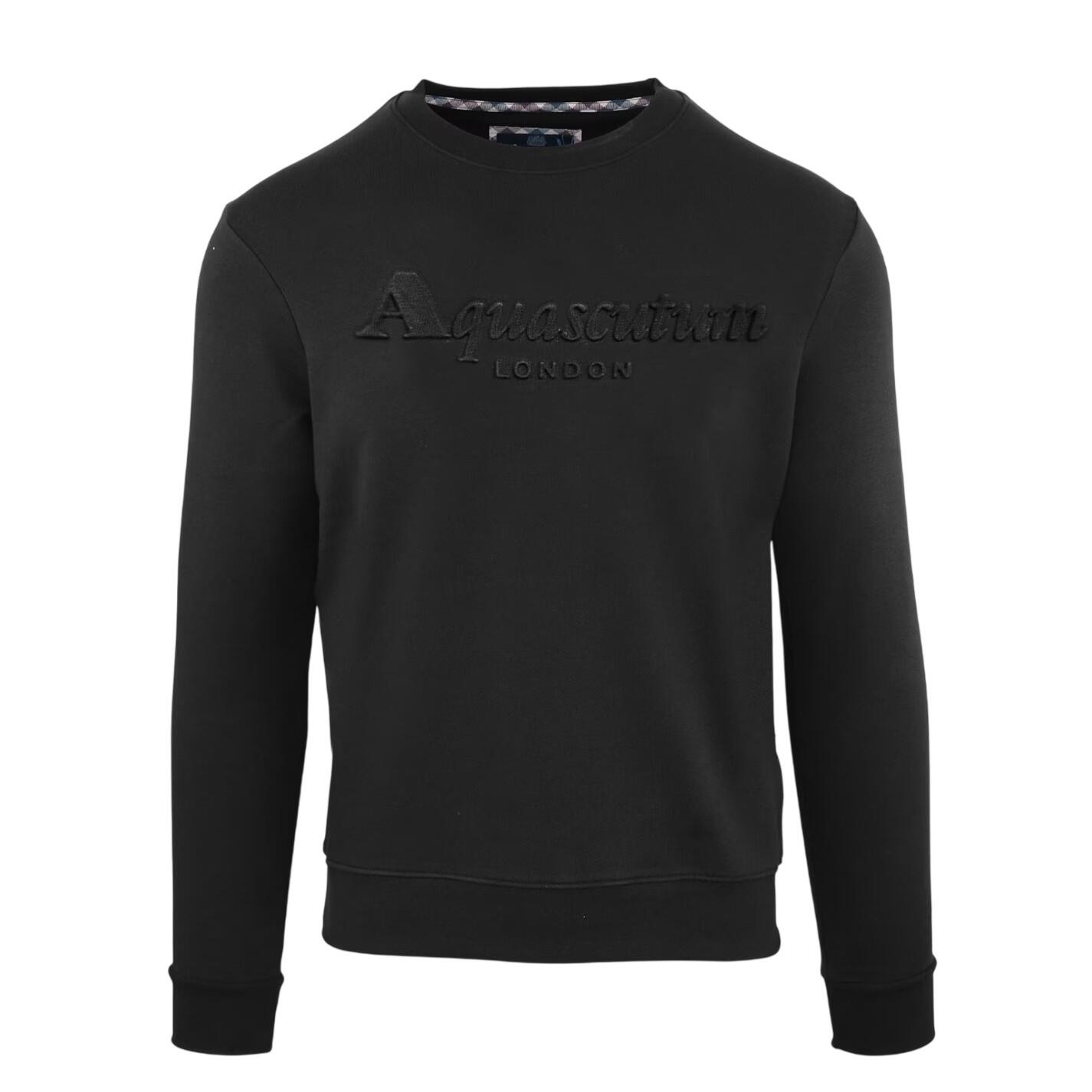 Aquascutum Mens Embroidered Logo Cotton Sweatshirt
