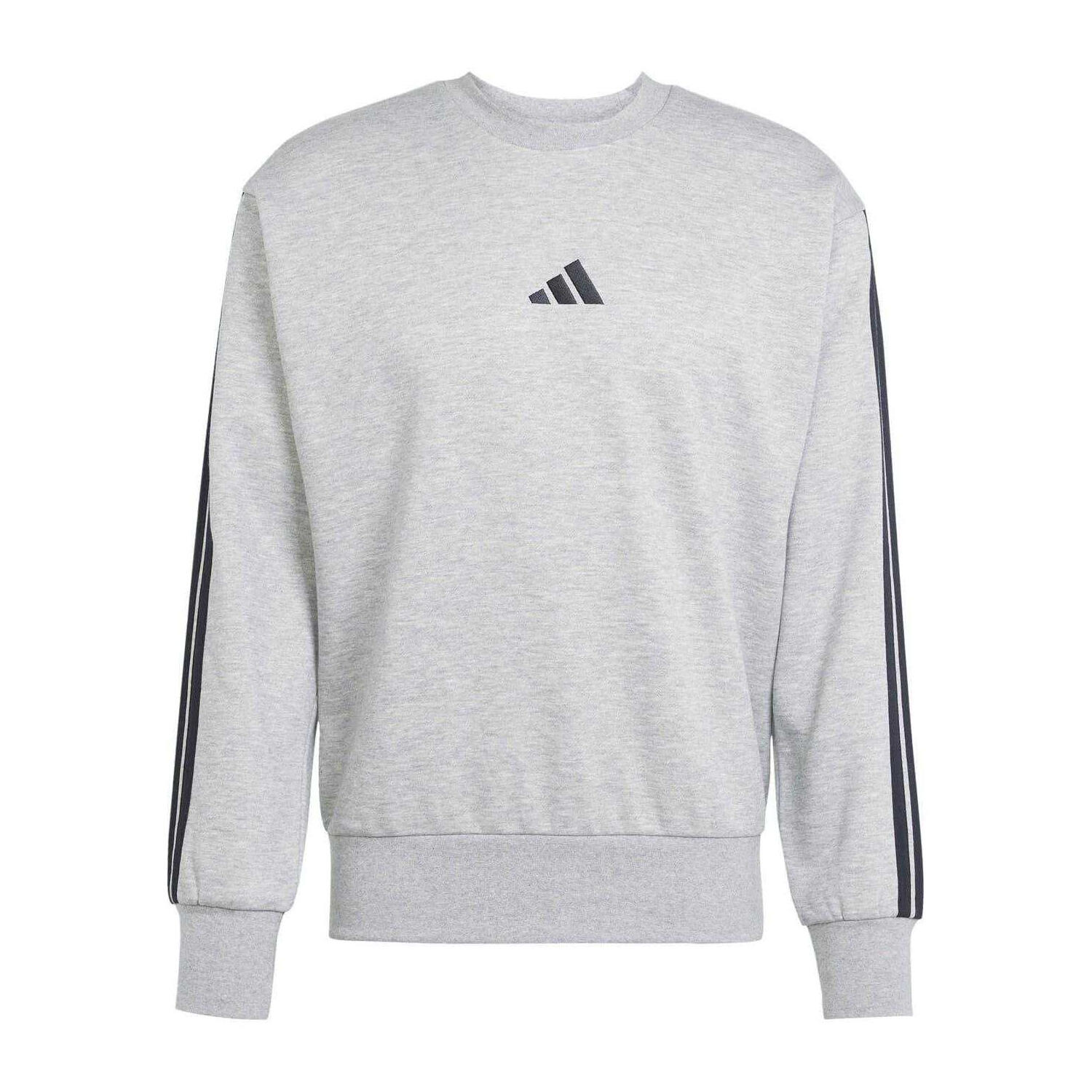 Adidas Mens Essentials 3 Stripes Fleece Sweatshirt
