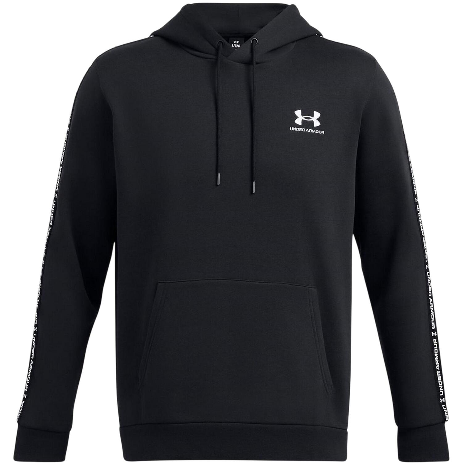 Under Armour Mens Icon Cotton Blend Taped Sleeve Hoodie