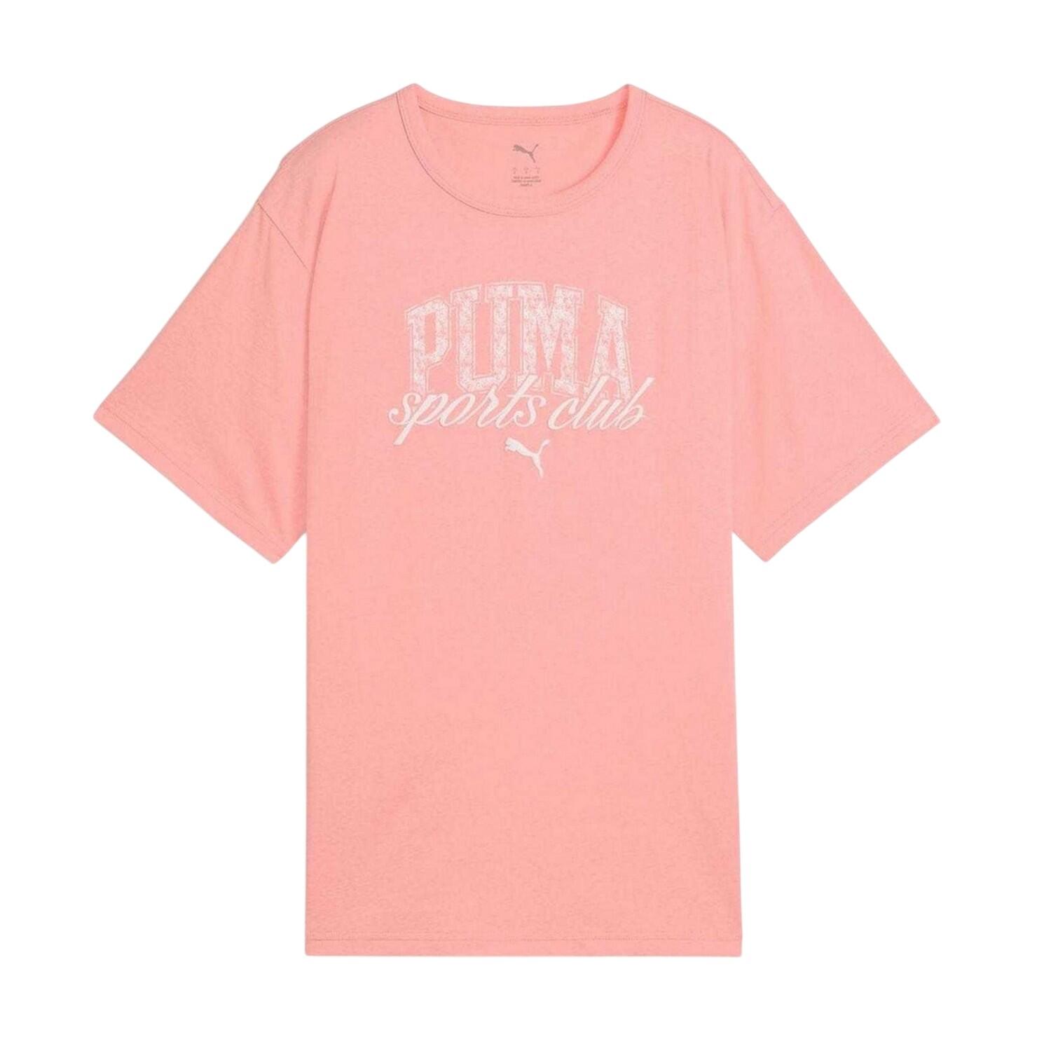 Puma Womens/Ladies Logo Cotton Relaxed Fit T-Shirt