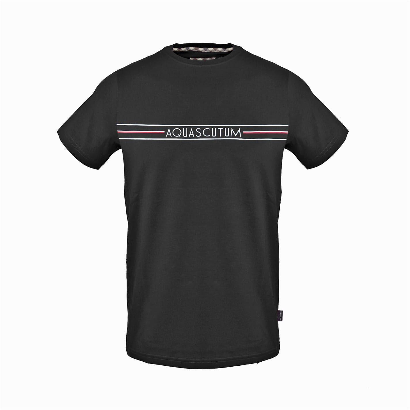 Aquascutum Mens Chest Stripe Logo T-Shirt