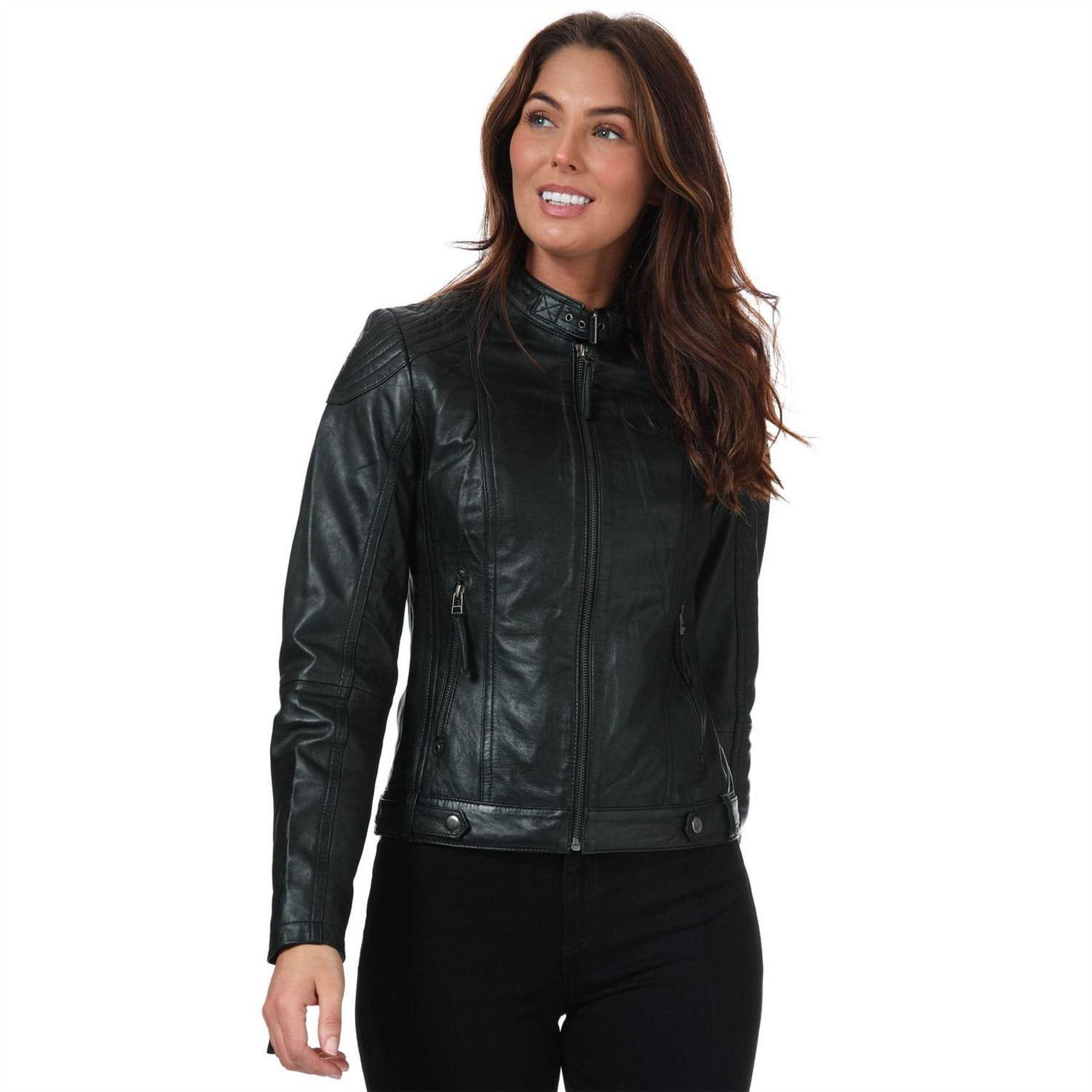 Elle Womens/Ladies Leather Jacket