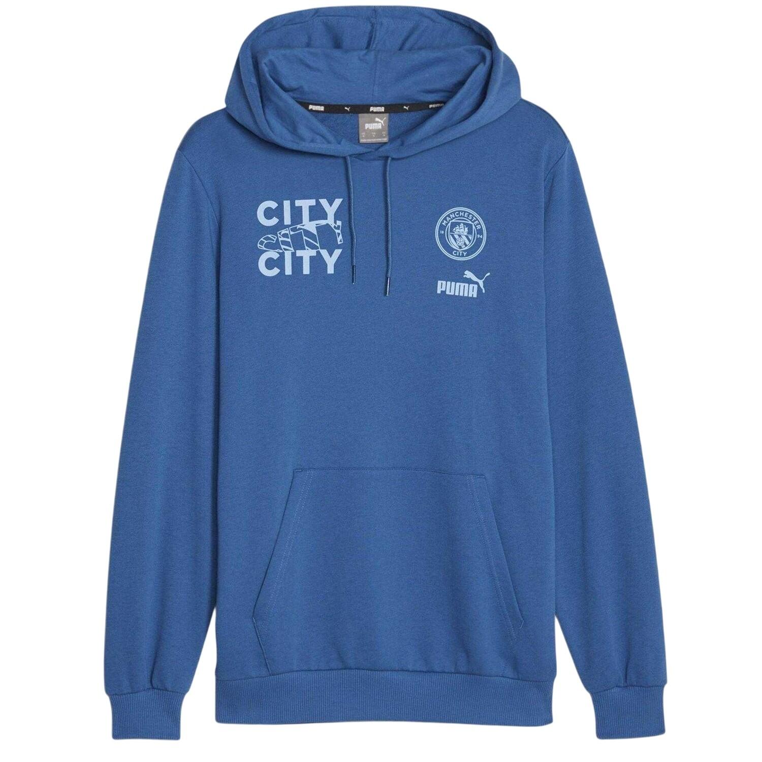 Puma Mens Manchester City FC Cotton Blend Hoodie