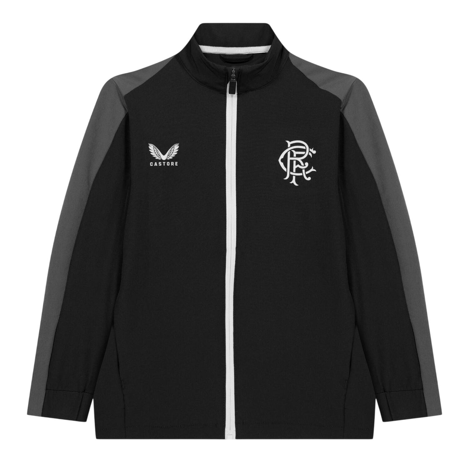 Castore Childrens/Kids Rangers FC Mock Neck Relaxed Fit Track Jacket