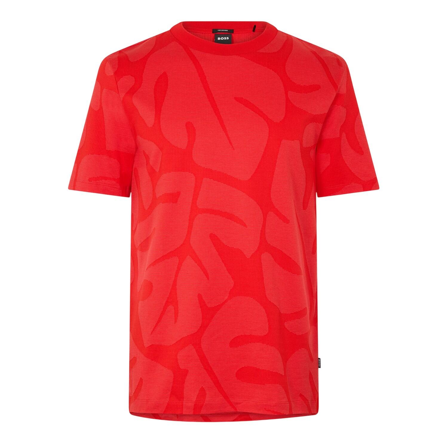Boss Mens Thompson Leaf Print T-Shirt