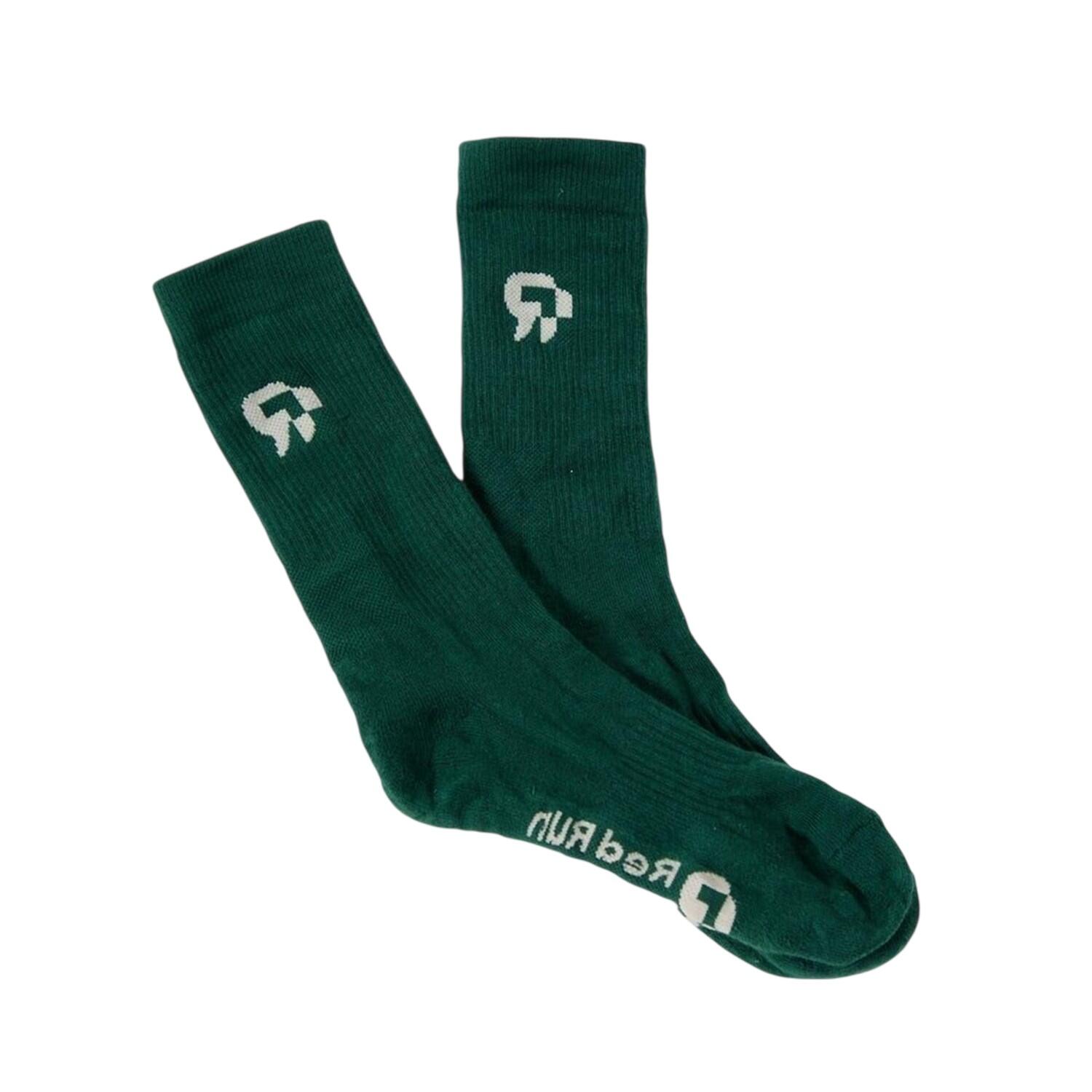 Red Run Unisex Adult Organic Cotton Crew Socks