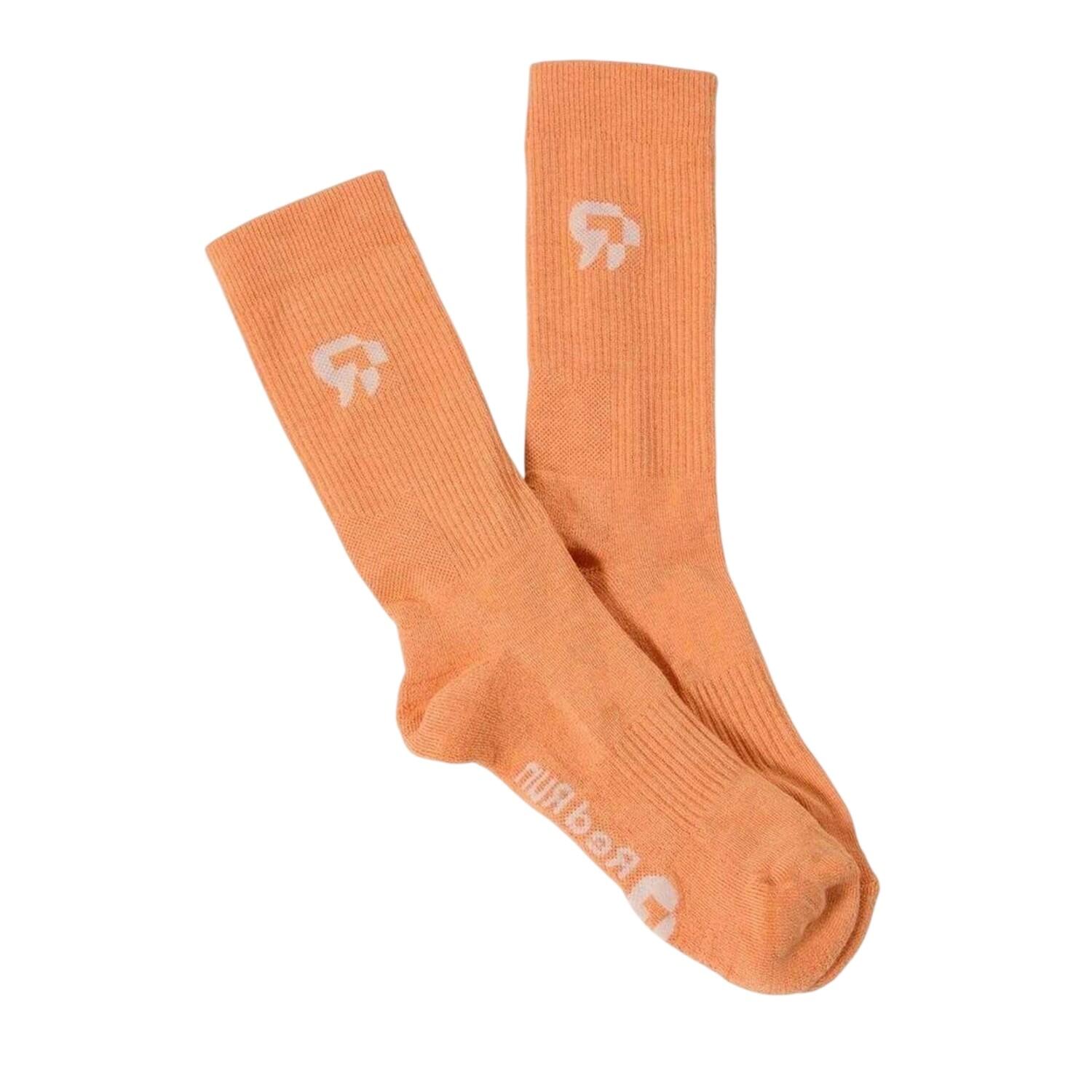 Red Run Unisex Adult Organic Cotton Crew Socks