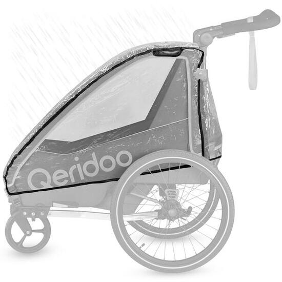 Regenschutz für Einsitzer -Fahrradanhänger QUPA 1 / Sportrex 1
