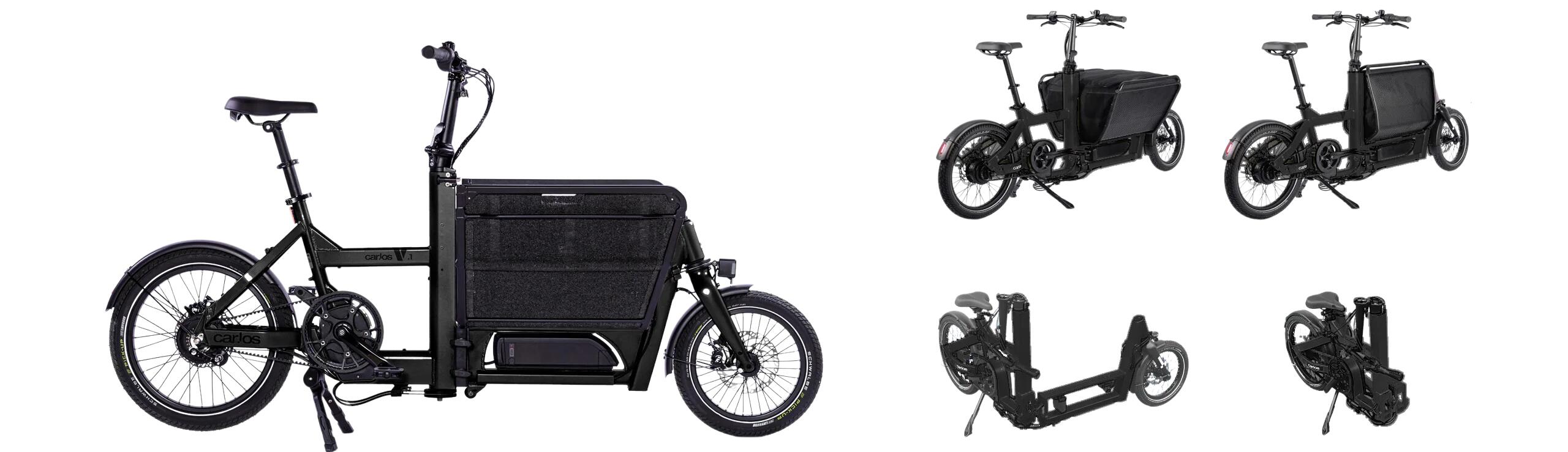 CAR.LOS V Faltbares E-Cargobike Unisex, kurzer Frontlader 2/4