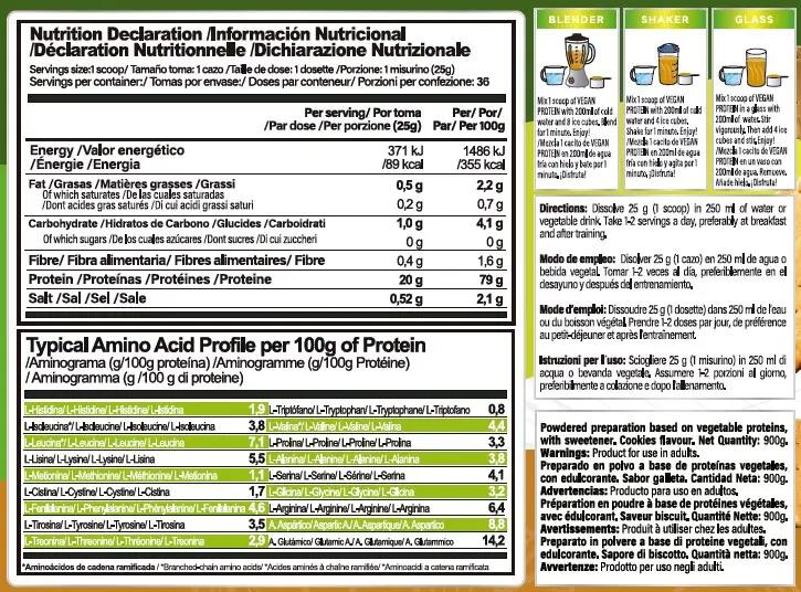 LIFE PRO VEGAN PROTEIN 900G - Proteína Vegana Orgánica 2/5